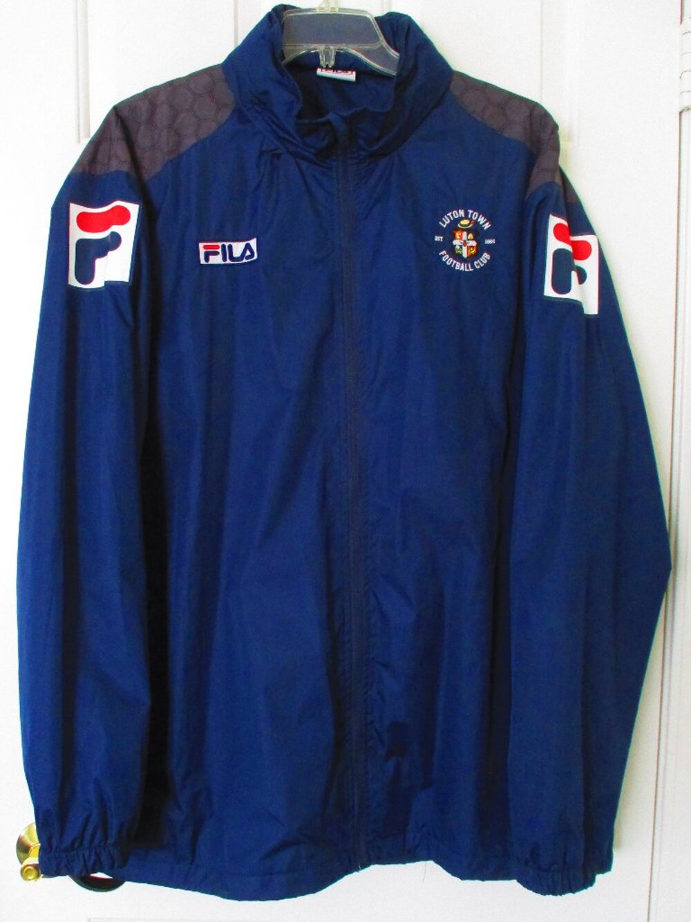 FILA Mens L/S "Luton Town Football Club" (UK) Mesh-lined Windbreaker NWOT - 4XL